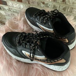 FILA Black and Gold Sports Shoes